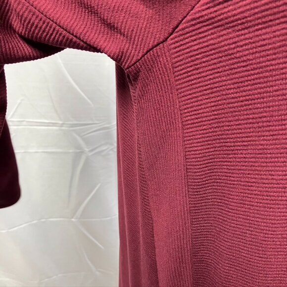 J. Jill Wearever Collection Long Sleeve Knit Dress Maroon Womens MP New‎ Classic - Picture 6 of 14